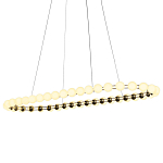 Люстра подвесная светодиодная с круглыми плафонами белого цвета PEARLS Suspension 100  варинант исполнения - 3 | Loft Concept в Екатеринбурге