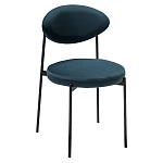 Стул металлический с мягкой спинкой и сиденьем из велюра Alfie Chair варинант исполнения - 3 | Loft Concept в Екатеринбурге