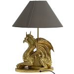 Настольная лампа с абажуром Дракон Golden Dragon Lamp Brown варинант исполнения - 4 | Loft Concept в Екатеринбурге