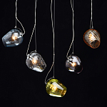 Люстра линейная с 5-ю разноцветными стеклянными плафонами Kaleido варинант исполнения - 5 | Loft Concept в Екатеринбурге