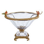 Чаша из прозрачного стекла с бронзовым рельефным ободком Eden Garden варинант исполнения - 1 | Loft Concept в Екатеринбурге