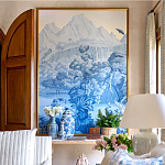 Обои ручная роспись Le Brésil Mer Bleue варинант исполнения - 3 | Loft Concept в Екатеринбурге