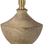 Настольная лампа деревянная с белым абажуром Wooden Table Lamp варинант исполнения - 3 | Loft Concept в Екатеринбурге