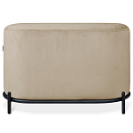 Банкетка овальная бежевый велюр на 4-х металлических ножках черного цвета SANJAY варинант исполнения - 2 | Loft Concept в Екатеринбурге