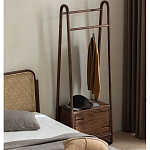 Вешалка деревянная с 2- мя ящиками Moon Walnut Furniture варинант исполнения - 11 | Loft Concept в Екатеринбурге