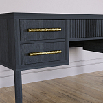 Большой Рабочий стол Primo с 5 выдвижными ящиками Черный дуб варинант исполнения - 6 | Loft Concept в Екатеринбурге