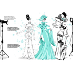 Megan Hess. Audrey Hepburn варинант исполнения - 2 | Loft Concept в Екатеринбурге