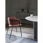 Стул полукруглый мягкий с буклированной обивкой Chair with Boucle Upholstery варинант исполнения - 4 | Loft Concept в Екатеринбурге