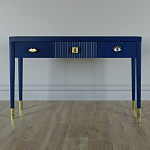 Дизайнерский Письменный стол Elsa Dreams Blue с тремя ящиками варинант исполнения - 1 | Loft Concept в Екатеринбурге