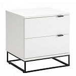 Тумба прикроватная белая с ящиками Strict Lines варинант исполнения - 1 | Loft Concept в Екатеринбурге