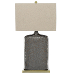 Настольная лампа керамическая с тканевым прямоугольным абажуром Flask варинант исполнения - 4 | Loft Concept в Екатеринбурге