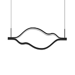 Подвесной светильник волнообразный изогнутый черного цвета 4000К Spiral Lighting варинант исполнения - 1 | Loft Concept в Екатеринбурге