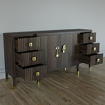 Большой Комод-буфет Elsa Dreams Walnut с ящиками варинант исполнения - 6 | Loft Concept в Екатеринбурге