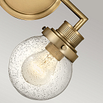 Бра для ванных комнат с прозрачным шарообразным плафоном из стекла с пузырьками на круглом основании Hinkley варинант исполнения - 15 | Loft Concept в Екатеринбурге