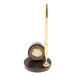 Часы настольные с ручкой из натурального камня Stone Clock варинант исполнения - 10 | Loft Concept в Екатеринбурге