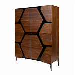 Высокий комод с узором из шпона на фасаде Sahara варинант исполнения - 3 | Loft Concept в Екатеринбурге