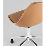 Офисный стул на металлическом основании EGGERY Brown пластик варинант исполнения - 3 | Loft Concept в Екатеринбурге