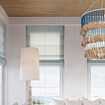 Люстра трехъярусная с декором из круглых деревянных бусин с кисточками Blue Wooden Beads Chandelier варинант исполнения - 4 | Loft Concept в Екатеринбурге