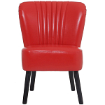 Кресло с обивкой из эко-кожи Harper Armchair Red варинант исполнения - 2 | Loft Concept в Екатеринбурге