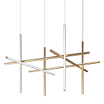 Люстра с 6-ю цилиндрическими плафонами на тонких тросах Trumpet tube варинант исполнения - 1 | Loft Concept в Екатеринбурге