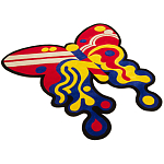 Дизайнерский ковер в виде бабочки Poltronova Tappeto Farfalla Rug варинант исполнения - 2 | Loft Concept в Екатеринбурге