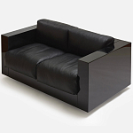 Дизайнерский кожаный диван черный Poltronova Saratoga Sofa варинант исполнения - 4 | Loft Concept в Екатеринбурге