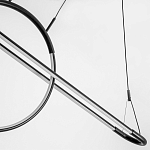 Светодиодная люстра Black LED Circle and Oval Lamp варинант исполнения - 5 | Loft Concept в Екатеринбурге