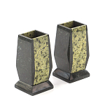 Настольный письменный набор из змеевика с часами и таблетницей Successful Leader варинант исполнения - 3 | Loft Concept в Екатеринбурге