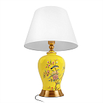 Настольная лампа желтая с изображением птиц Slip Away варинант исполнения - 3 | Loft Concept в Екатеринбурге