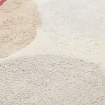 Ковер из хлопка с абстрактным принтом бежевого цвета Elysian Flow Blush варинант исполнения - 3 | Loft Concept в Екатеринбурге