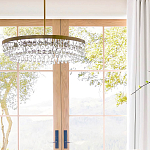 Люстра круглая с подвесками в форме стеклянных капель Glass Rain варинант исполнения - 5 | Loft Concept в Екатеринбурге