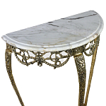 Консоль из бронзы с мраморной столешницей Mademoiselle De Console варинант исполнения - 1 | Loft Concept в Екатеринбурге