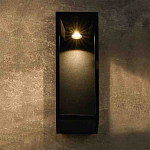 Уличный настенный светильник прямоугольной формы черного цвета Geometric Glow варинант исполнения - 2 | Loft Concept в Екатеринбурге