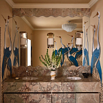 Обои ручная роспись Sarus Cranes Colourway SC-208 on Raw Silk dyed silk варинант исполнения - 3 | Loft Concept в Екатеринбурге