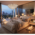 Люстра с каскадом из подвесных прозрачных элементов Attractiveness варинант исполнения - 3 | Loft Concept в Екатеринбурге