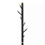 Напольная вешалка чёрная с золотистыми элементами Branches Hangers варинант исполнения - 2 | Loft Concept в Екатеринбурге
