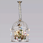 Люстра в виде клетки с цветами Flower Cell варинант исполнения - 3 | Loft Concept в Екатеринбурге