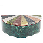 Шкатулка с мозаикой из натурального камня змеевик Stone Casket варинант исполнения - 1 | Loft Concept в Екатеринбурге