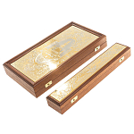 Нарды настольные из натурального камня лазурит и долерит Backgammon from Stone варинант исполнения - 12 | Loft Concept в Екатеринбурге