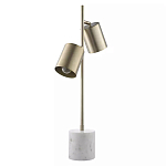 Настольная лампа золотистая на белом мраморном основании Streams of Light варинант исполнения - 3 | Loft Concept в Екатеринбурге