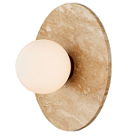 Бра в виде диска с плафоном из матового белого стекла Marble Glow варинант исполнения - 2 | Loft Concept в Екатеринбурге