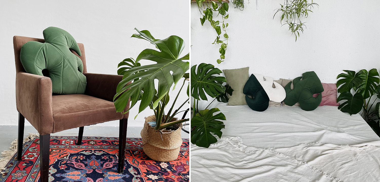 Декоративная подушка Botanical Cushion Monstera Декоративная подушка Botanical Cushion Monstera - Loft-Concept в Екатеринбурге