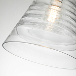 Подвесной светильник с прозрачным рельефным стеклянным плафоном в форме конуса Feiss варинант исполнения - 3 | Loft Concept в Екатеринбурге