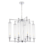 Люстра с 8-ю прозрачными цилиндрическими плафонами Jeanette варинант исполнения - 2 | Loft Concept в Екатеринбурге