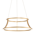 Люстра золотого цвета с 2-мя светодиодными кольцами Eurofase варинант исполнения - 1 | Loft Concept в Екатеринбурге