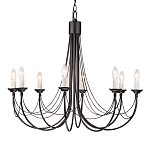 Люстра черного цвета ручной работы с канделябрами и переплетенной проволочной драпировкой Elstead Lighting варинант исполнения - 5 | Loft Concept в Екатеринбурге