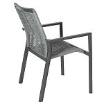 Стул темно-серый с высокой плетеной спинкой и сиденьем Braided Strength варинант исполнения - 3 | Loft Concept в Екатеринбурге