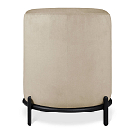 Банкетка овальная бежевый велюр на 4-х металлических ножках черного цвета SANJAY варинант исполнения - 3 | Loft Concept в Екатеринбурге