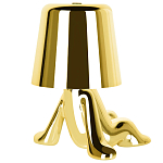 Настольная лампа фигурная золотого цвета с гладким абажуром Высота 17 см Sophia варинант исполнения - 6 | Loft Concept в Екатеринбурге