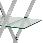 Стеллаж со стеклянными полками на стальном каркасе X-ray варинант исполнения - 4 | Loft Concept в Екатеринбурге